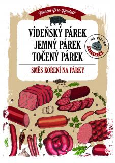 Vídeňský, Jemný, točený párek  - Směs koření na párky