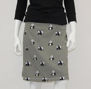 Krátká sukně - PANDY na khaki Velikost: M