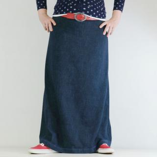 Maxi sukně - MODRÝ DENIM Velikost: XL
