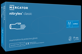Rukavice nitrilové vyšetřovací Mercator vel. M