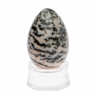 Kamenné vajíčko s otvorem - jaspis zebra