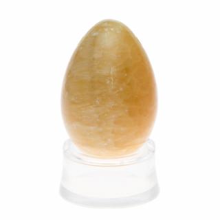 Kamenné vajíčko s otvorem - žlutý jadeit