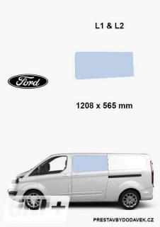 Boční levé pevné okno L1 a L2 | Ford Transit Custom (I. panel za řidičem)
