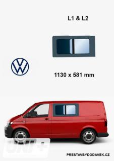 Boční levé posuvné okno L1 a L2 | Volkswagen Transporter T5, T6 (I. panel za řidičem)