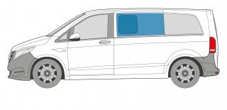 Boční levé posuvné okno - Mercedes-Benz Vito W447
