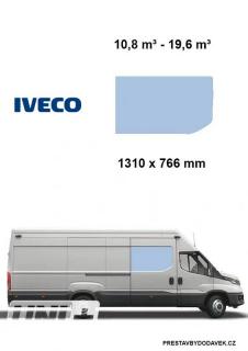 Boční pravé pevné okno | Iveco Daily (I. panel do posuvných dveří)