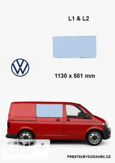 Boční pravé pevné okno L1 a L2 | Volkswagen Transporter T5, T6 (I. panel do posuvných dveří)