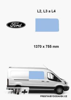 Boční pravé pevné okno L2, L3 a L4 | Ford Transit (I. panel do posuvných dveří)