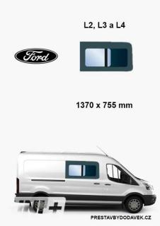 Boční pravé posuvné okno L2, L3 a L4 |  Ford Transit (I. panel do posuvných dveří)