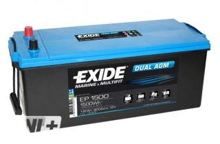 EXIDE Dual AGM 12V 180Ah 900A EP1500