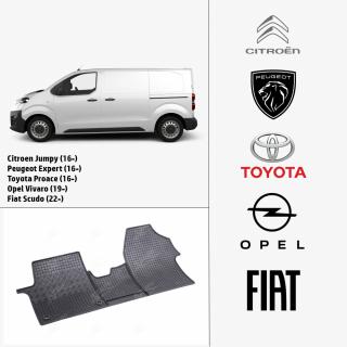 Gumové autokoberce - (3díl) | Citroen Jumpy / Peugeot Expert / Toyota Proace (2016-) | Opel Vivaro (2019-) | Fiat Scudo (2022-)