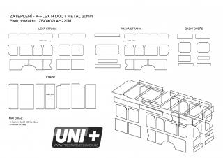 Izolační sada K-Flex metal 20 mm - Citroen Jumper / Peugeot Boxer / Fiat Ducato (L4H2) (rv. 2007-)