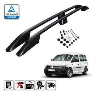 Omtec podélné střešní nosiče černé - Volkswagen Caddy IV ((2004-2015, 2015-2020))