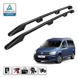 Omtec podélné střešní nosiče černé - Volkswagen Caddy IV MAXI ((2004-2015, 2015-2020))