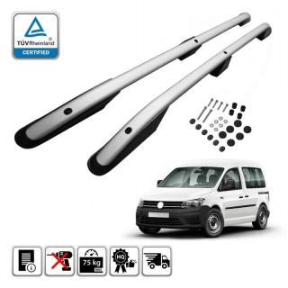 Omtec podélné střešní nosiče stříbrné - Volkswagen Caddy IV ((2004-2015, 2015-2020))