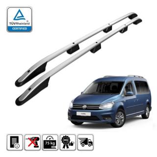 Omtec podélné střešní nosiče stříbrné - Volkswagen Caddy IV MAXI ((2004-2015, 2015-2020))