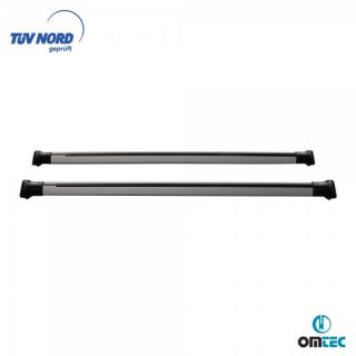 Omtec příčníky stříbrné - Volkswagen T5/T6 a T6.1 | Mercedes-Benz Vito W477/W639 ((T5/T6 2003-2015, 2015-2024) (W639/W447 2003-2014, 2014-))