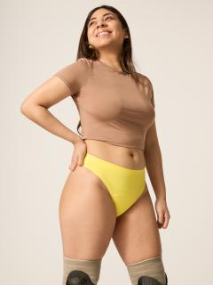 Modibodi Menstruační kalhotky Seamfree Hi-Leg Cheeky Moderate-Heavy Summer Sun Yellow Velikost: 2XL
