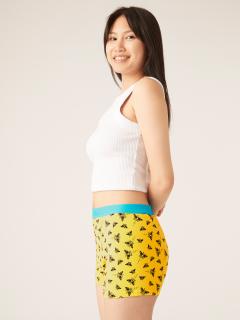 Modibodi Teen Menstruační kalhotky Hipster Boyshort Maxi Busy Bee Yellow Velikost: 16-18 let