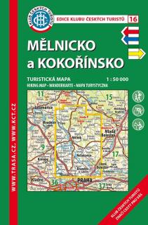 16 Mělnicko a Kokořínsko, 8. vydání, 2017 - turistická laminovaná mapa