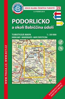 25 Podorlicko, Babiččino údolí 7. vydání, 2018 - turistická laminovaná mapa