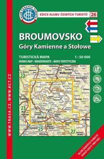 26 Broumovsko a Góry Kamienne, 7. vydání, 2018 - turistická laminovaná mapa