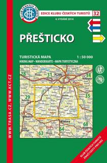 32 Přešticko, 5. vydání, 2019 - turistická laminovaná mapa