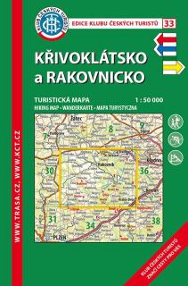 33 Křivoklátsko, Rakovnicko, 7. vydání, 2017 - turistická mapa