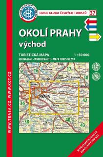 37 Okolí Prahy - východ, 9. vydání, 2019 - turistická laminovaná mapa