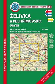 44 Želivka, Pelhřimovsko, 5. vydání, 2017 - turistická laminovaná mapa