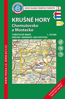 5 Krušné hory - Chomutovsko 6. vydání, 2020 - turistická laminovaná mapa