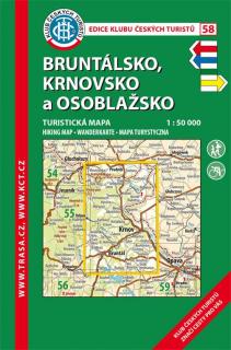 58 Bruntálsko, Krnovsko, 6. vydání, 2018 - turistická laminovaná mapa