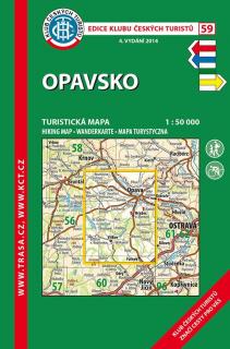 59 Opavsko, 5. vydání, 2019 - turistická laminovaná mapa