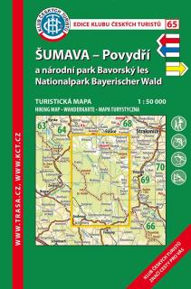 65 Šumava - Povydří a NP, 9. vydání, 2017 - turistická laminovaná mapa