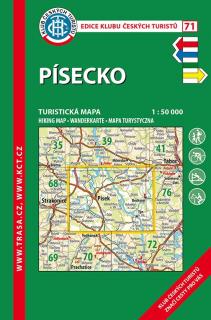 71 Písecko, 7. vydání, 2019 - turistická laminovaná mapa