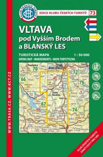 73 Vltava pod Vyšším Brodem, 6. vydání, 2017 - turistická laminovaná mapa