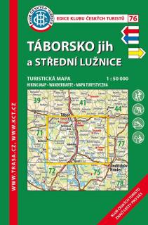 76 Táborsko jih, stř. Lužnice, 6. vydání, 2020 - turistická mapa