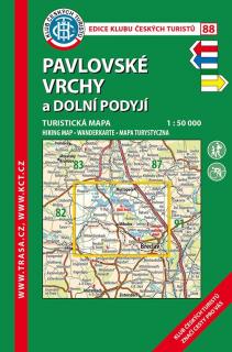 88 Pavlovské vrchy, 7. vydání, 2018 - turistická laminovaná mapa