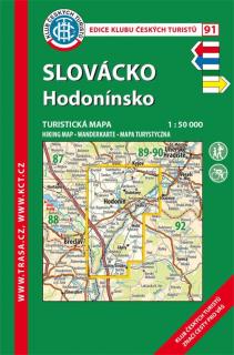 91 Slovácko, Hodonínsko 5. vydání, 2018 - turistická mapa