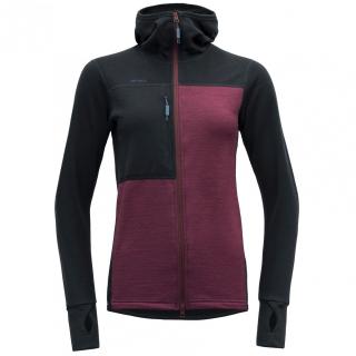 DEVOLD Dámská mikina NIBBA PRO MERINO JKT HOOD Ink/beetrot - modrovínová Velikost: M