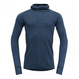 DEVOLD Pánské oboustranné merino tričko KVITEGGA MAN MERINO HOODIE Flood - modré Velikost: XL