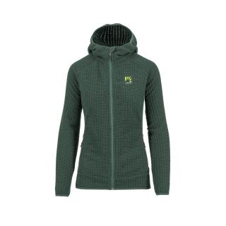 KARPOS Dámská mikina ROCCHETTA W HOODIE FLEECE - tmavě zelená Velikost: S