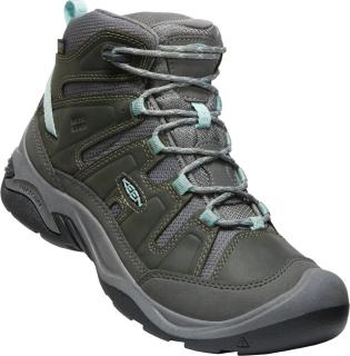 KEEN Dámské trekové boty CIRCADIA MID WP steel grey/cloud blue - šedé Velikost EU: 37,5