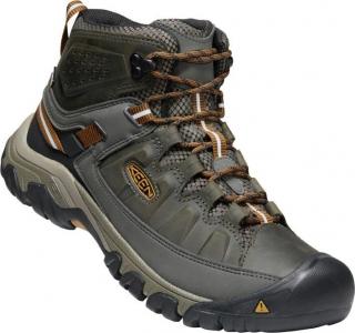 KEEN Pánské trekové boty TARGHEE III MID WP MEN black olive/golden brown - hnědé Velikost EU: 43