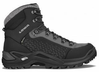 LOWA Pánské zimní trekové boty RENEGADE WARM GTX MID black/grey - černošedé Velikost EU: 47