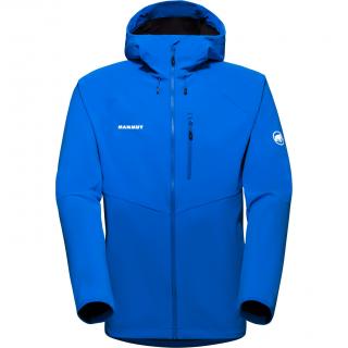 MAMMUT Pánská bunda ULTIMATE COMFORT SO HOODED JACKET ice - modrá Velikost: M