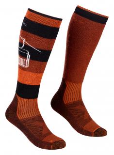 Ortovox Free Ride Long Socks Velikost: 39-41, Barva: Oranžová