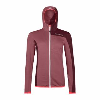 Ortovox W's Fleece Light Grid Hooded Jacket Varianta: Mountain Rose L