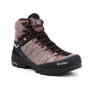 SALEWA Pánské trekové boty MS ALP TRAINER 2 MID GTX wallnut/fluo orange - hnědé Velikost EU: 42