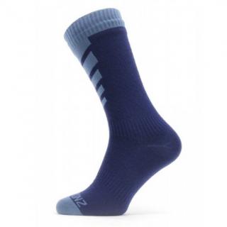 SEALSKINZ Nepromokavé ponožky WATERPROOF WARM WEATHER MID LENGHT SOCK navy blue - modré Velikost: S